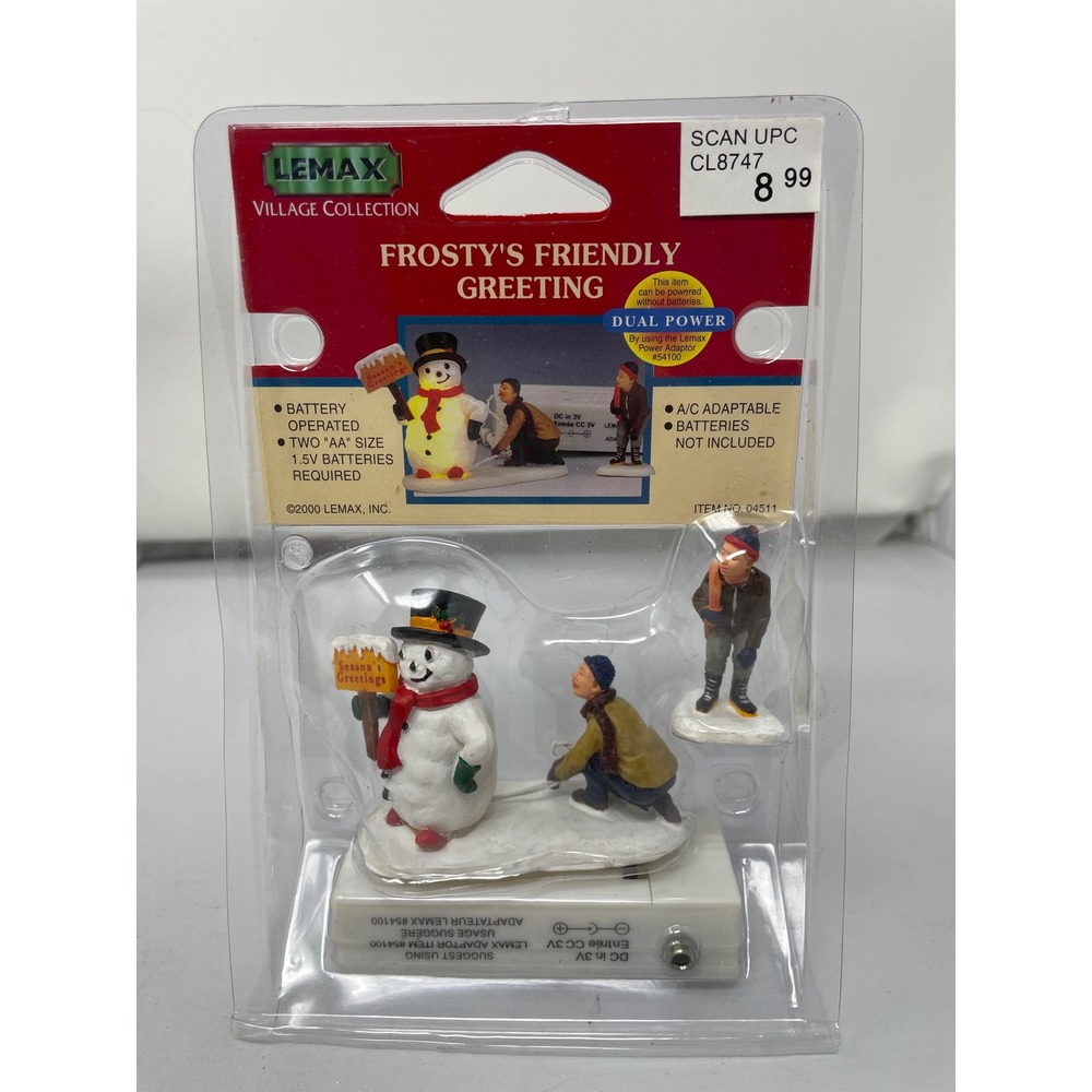 Lemax Village Collection Frosty's Friendly Greeting Dual‎ Power New